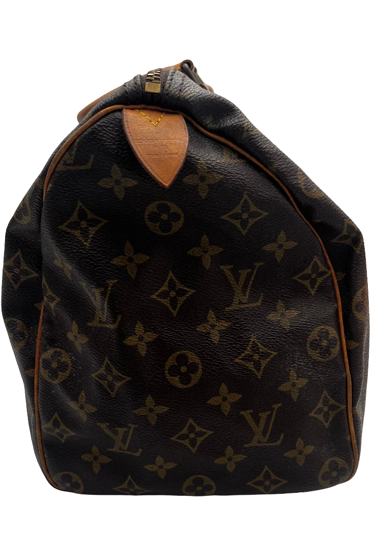 Louis Vuitton Speedy Handbag Monogram Canvas, Brown, Canvas, Handbag