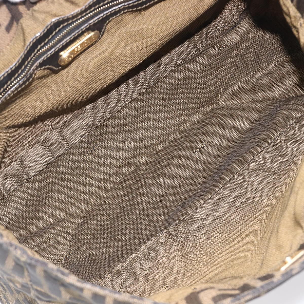 Fendi Vintage FF Handle Zucca Canvas, Brown, Canvas, Tote Bag