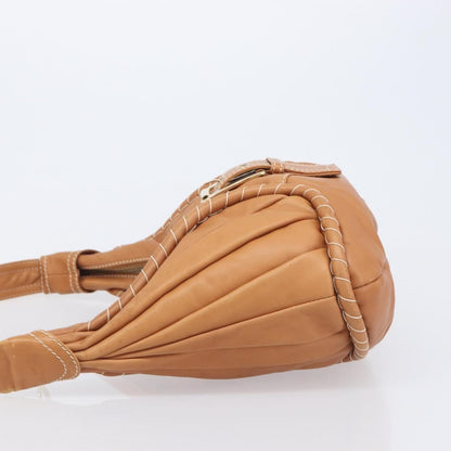 Celine Shoulder Leather, Brown, Leather, Shoulder Bag
