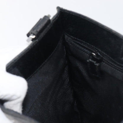 Gucci Vintage Flat Messenger GG Canvas and Leather, Black, Canvas, Handbag