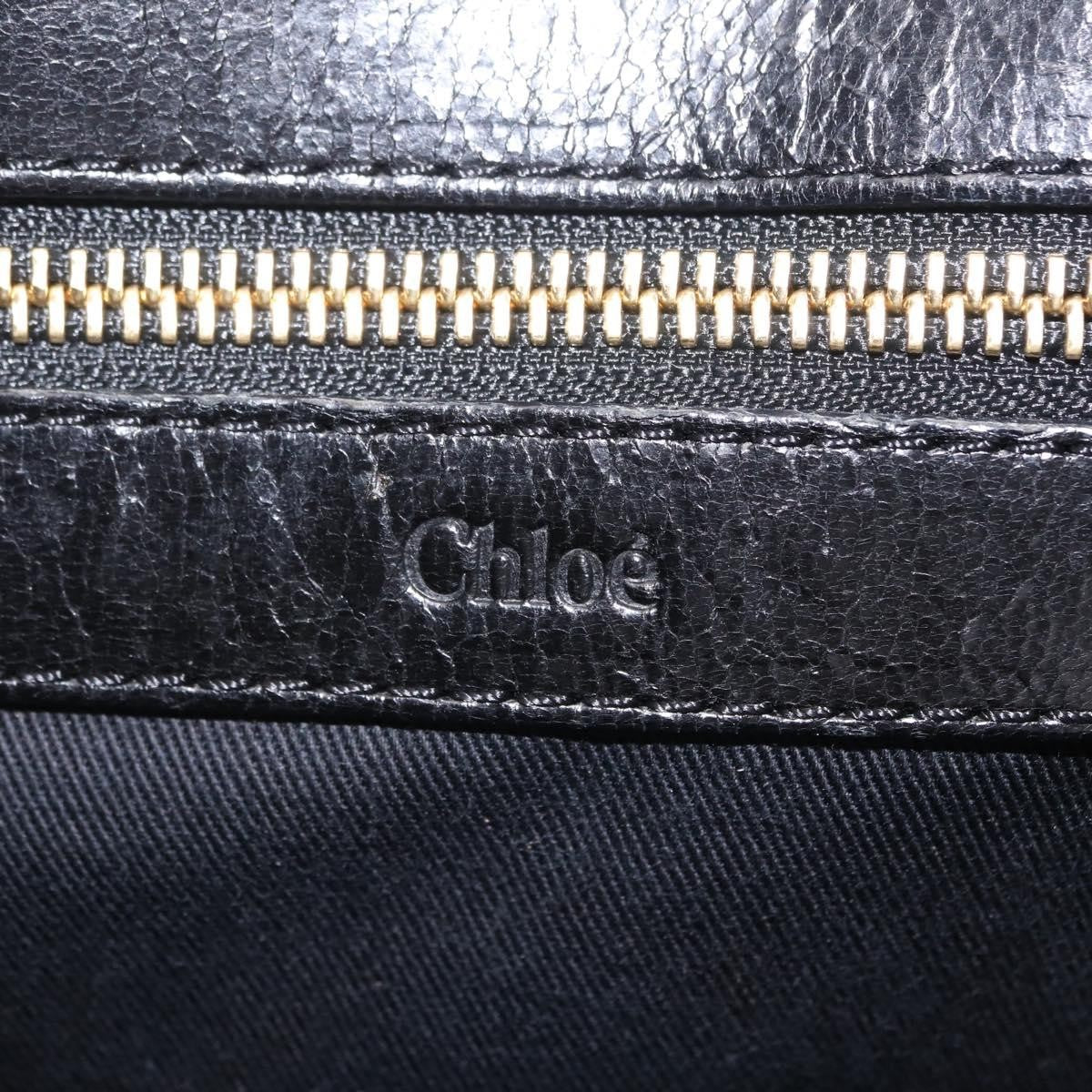 Chloe Ethel Leather, Black, Leather, Handbag