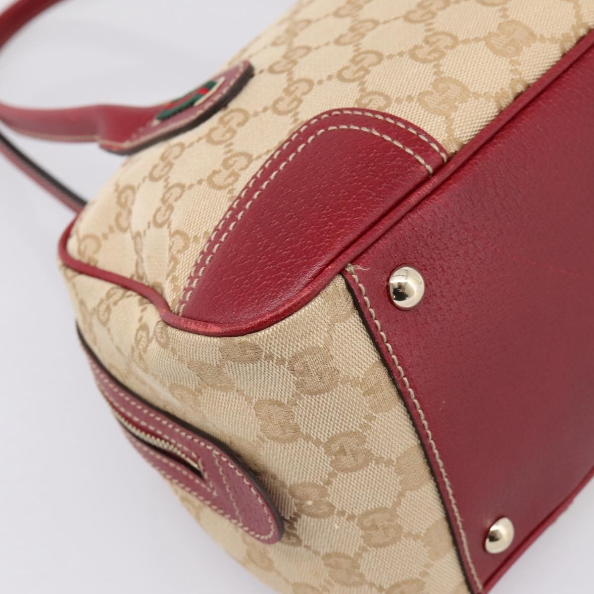 Gucci Princy Boston GG Canvas, Beige, Canvas, Handbag