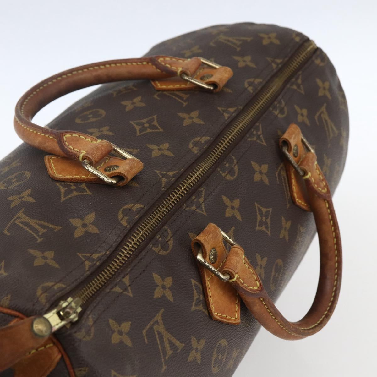 Louis Vuitton Speedy Handbag Monogram Canvas, BROWN, CANVAS, Handbag