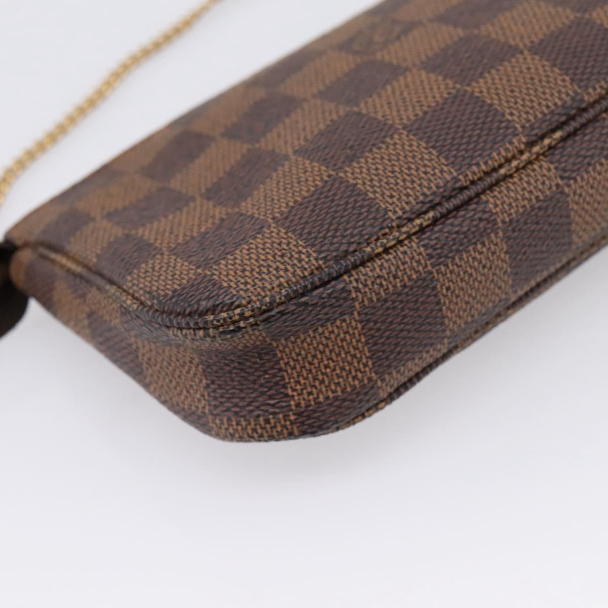 Louis Vuitton Mini pochette accessoires Damier Canvas, Brown, Canvas, Clutch