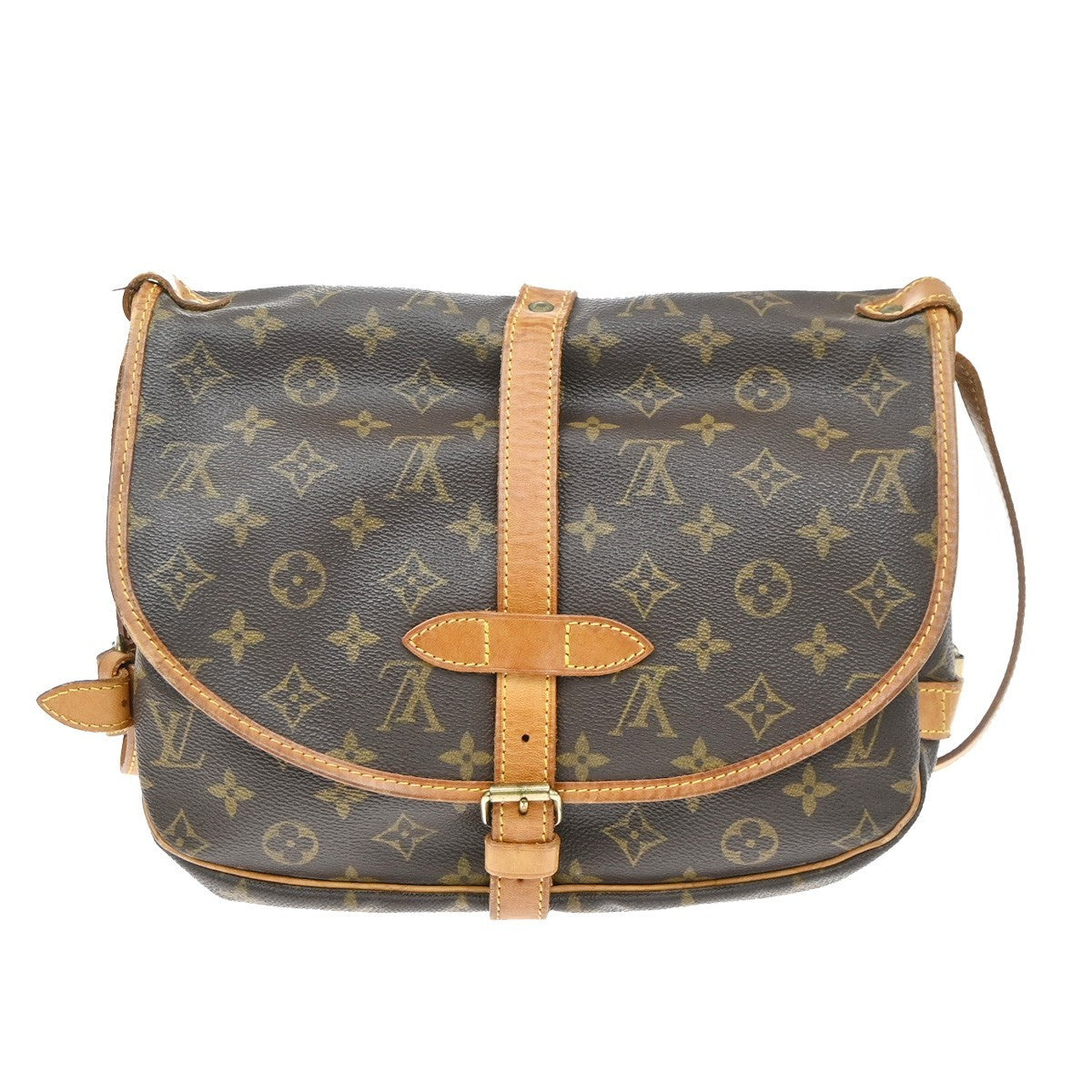 Louis Vuitton Saumur Monogram, Brown, Canvas, Shoulder Bag