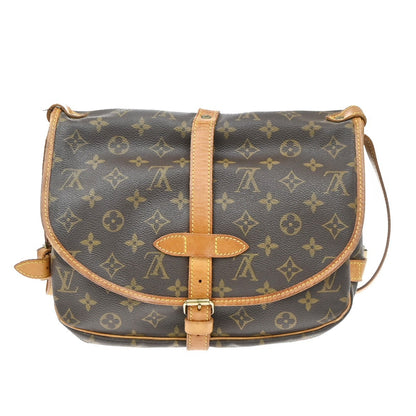 Louis Vuitton Saumur Monogram, Brown, Canvas, Shoulder Bag