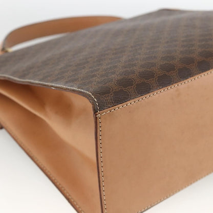 Celine Vintage Handbag Toile Céline, Brown, Canvas, Handbag