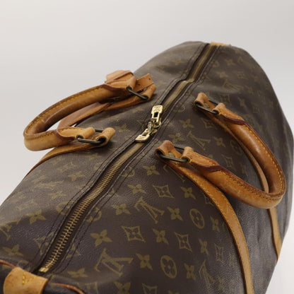 Louis Vuitton Keepall Bag Monogram Canvas, BROWN, CANVAS, Travel bag
