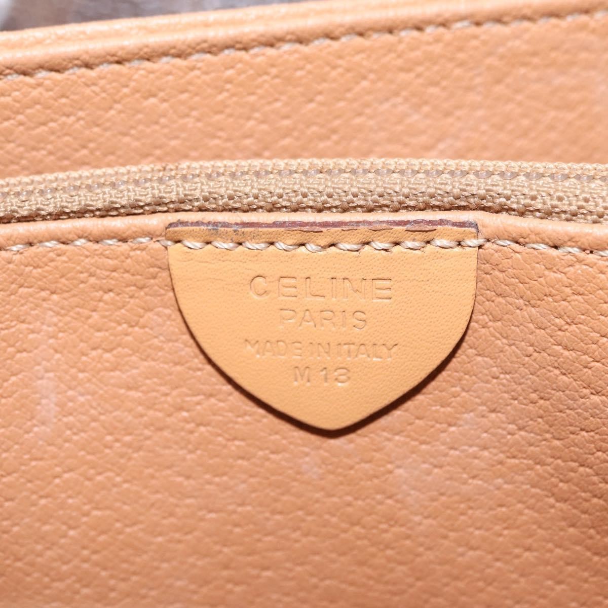 Celine Macadam Shoulder Canvas, Brown, Canvas, Crossbody Bag