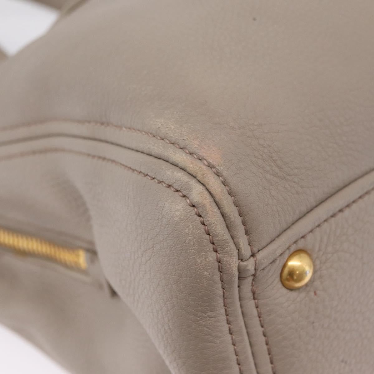 Miu Miu Madras Leather, Gray, Leather, Shoulder Bag