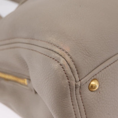 Miu Miu Madras Leather, Gray, Leather, Shoulder Bag