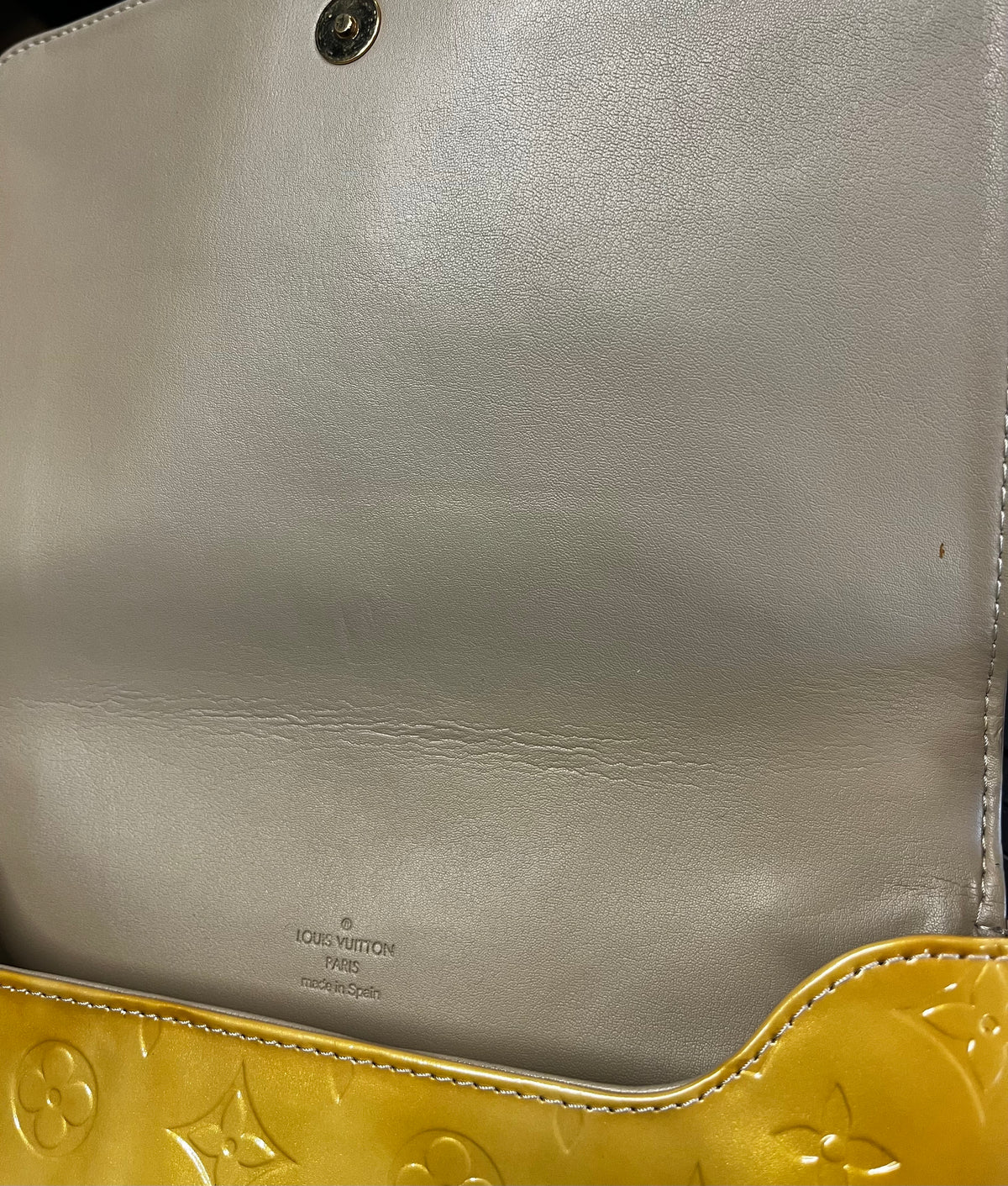 Louis Vuitton Thompson Street Monogram Vernis, Yellow, Patent Leather, Shoulder Bag