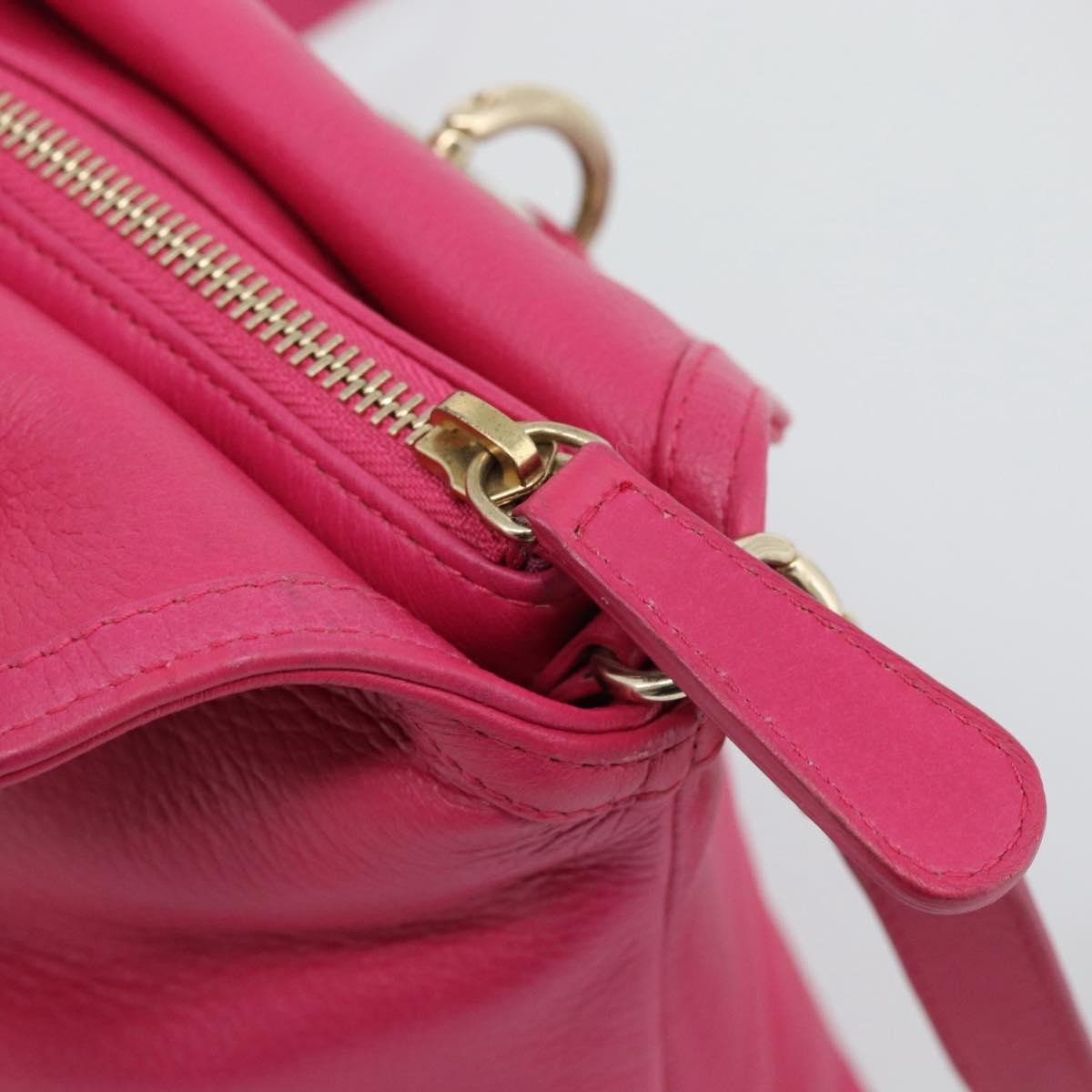 Christian Dior Granville Satchel Leather, Pink, Leather, Handbag