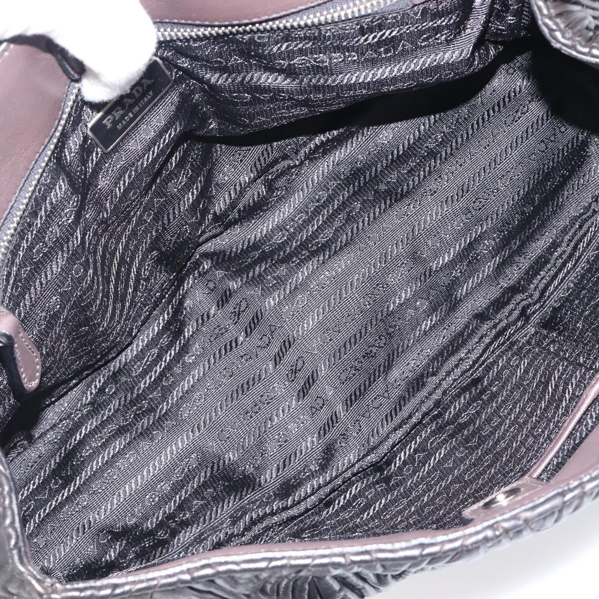Prada Flap Chevron Nappa, Black, Leather, Shoulder Bag