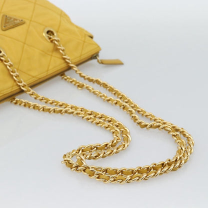 Prada Re-Edition 1995 Chain Quilted Re-Nylon, Yellow, Nylon, Tote Bag