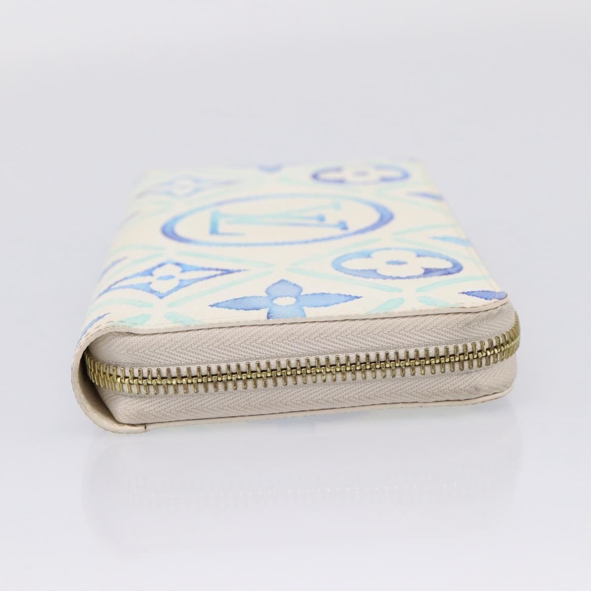 Louis Vuitton Zippy By The Pool Monogram Tile Canvas, Blue, Canvas, Wallet