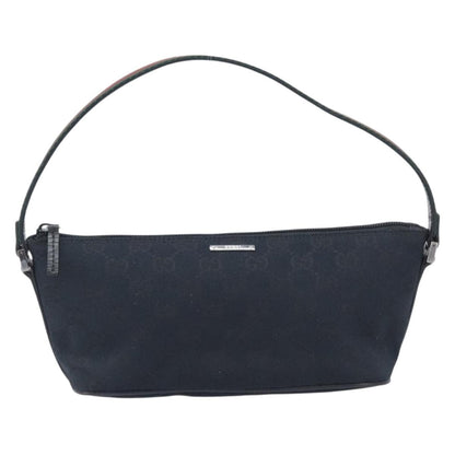 Gucci Zipped Pochette GG Canvas, Black, Canvas, Shoulder Bag