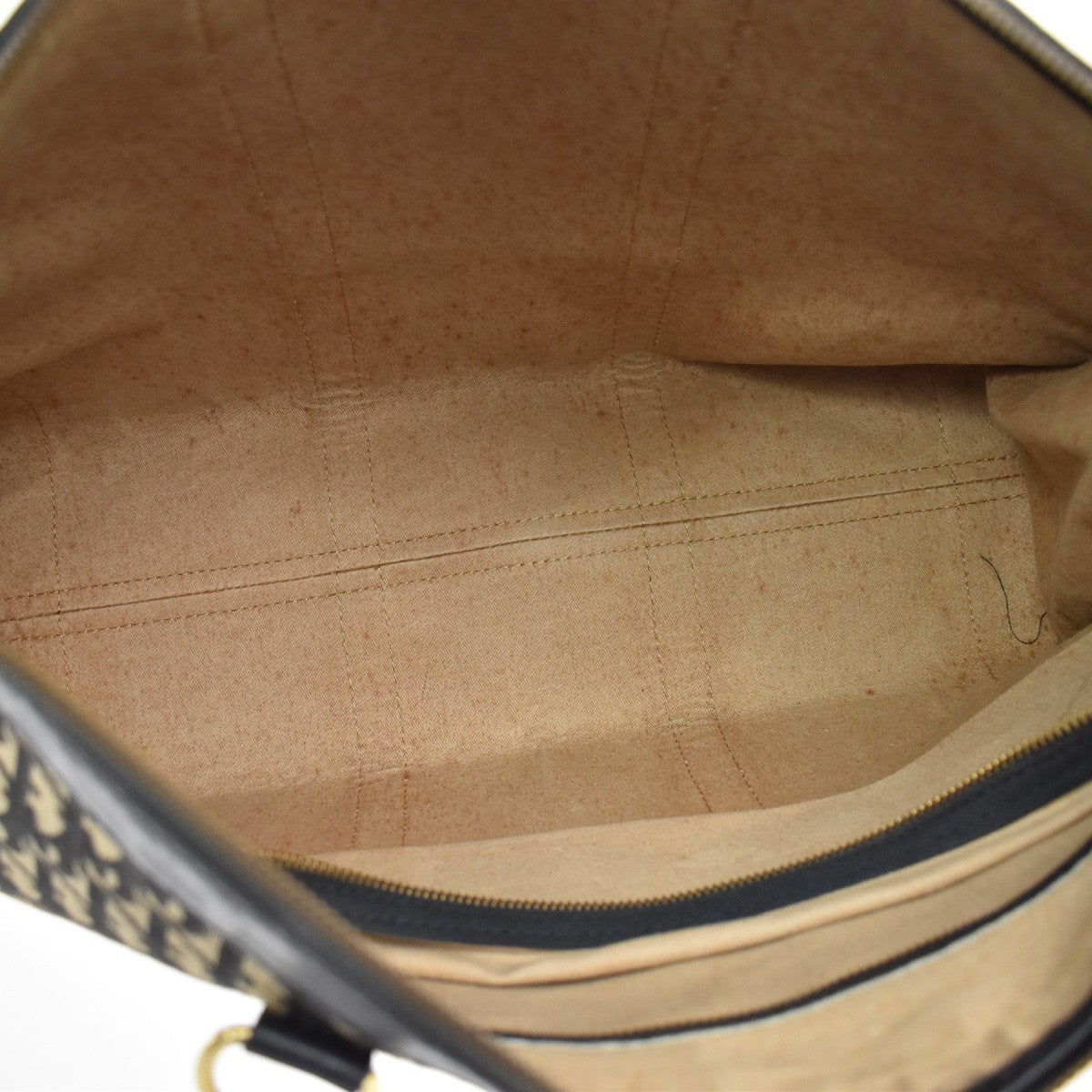 Christian Dior Vintage Trotter Boston Diorissimo Canvas, Navy, Canvas, Handbag