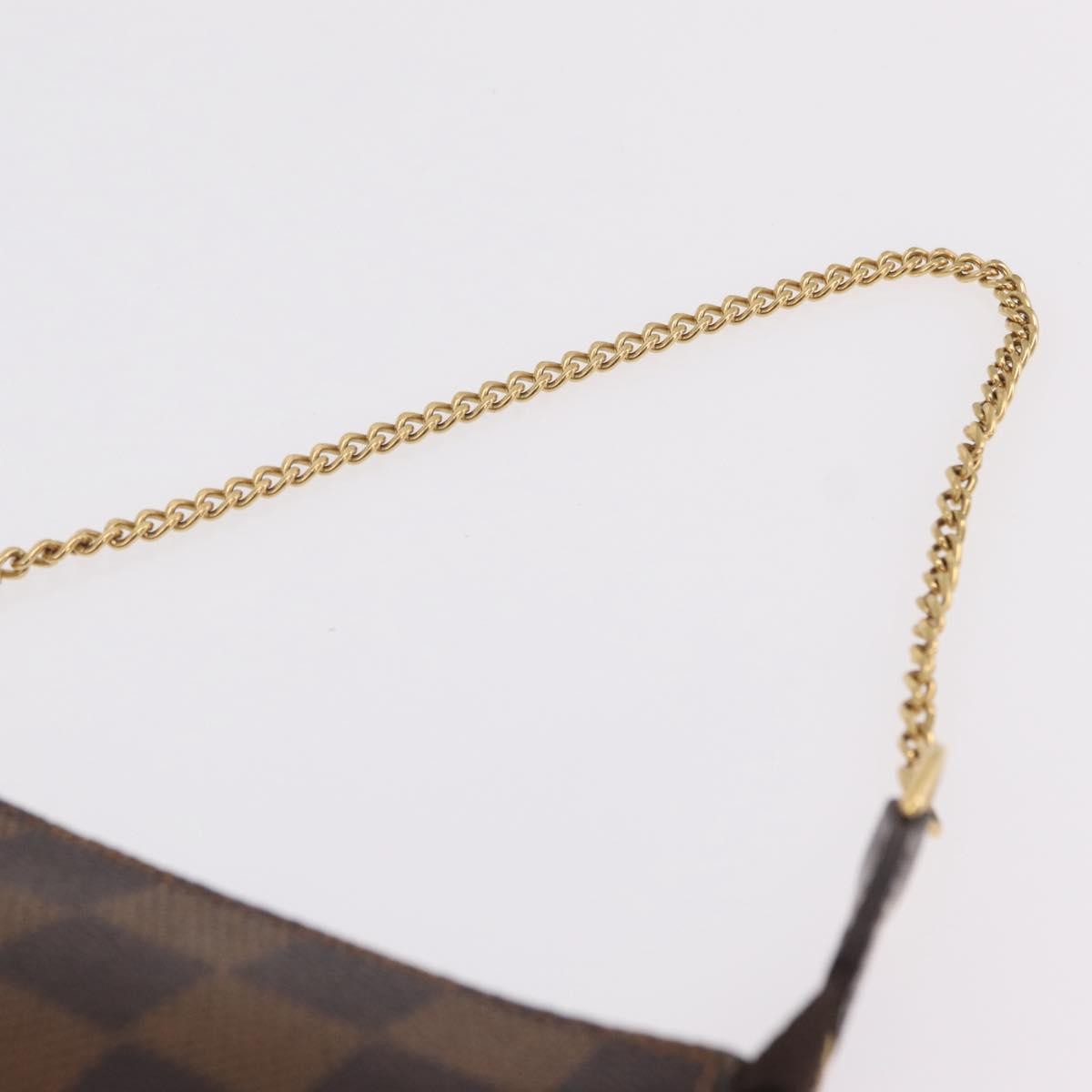 Louis Vuitton Pochette Accessoires Damier, Brown, Canvas, Clutch
