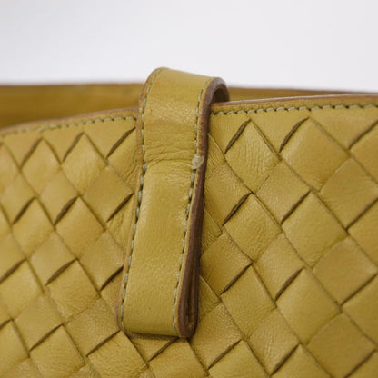 Bottega Veneta Belted Intrecciato Nappa, Yellow, Leather, Tote Bag
