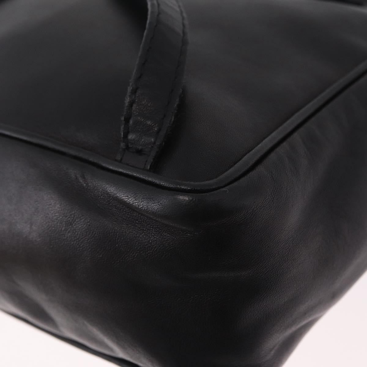 Bottega Veneta Backpack Leather with Intrecciato, Black, Leather, Backpack