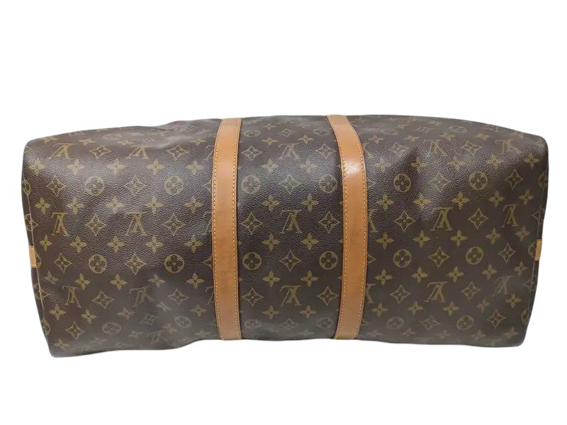 Louis Vuitton Keepall Monogram, Brown, Canvas, Travel Bag