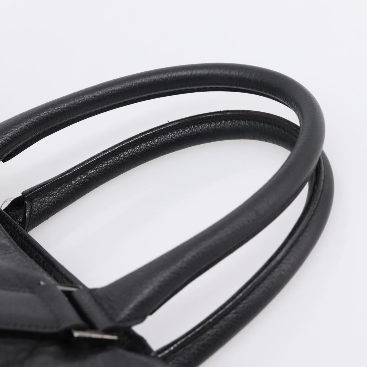 Burberry Black Label Leather, Black, Leather, Tote Bag