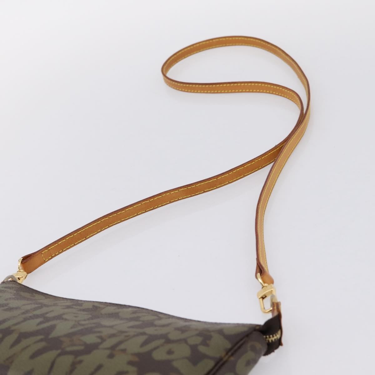 Louis Vuitton Pochette Accessoires Limited Edition Monogram Graffiti, Khaki, Canvas, Clutch