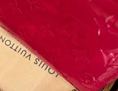 Louis Vuitton Ana Bag Monogram Vernis, Red, Leather, Handbag