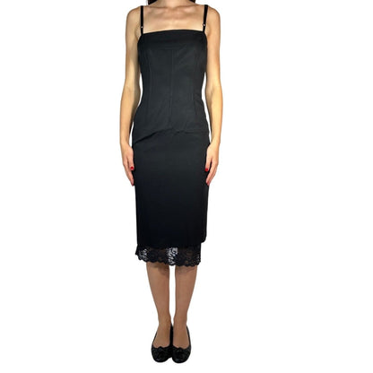 Dolce & Gabbana Lace Trim Slip Dress - Brandsamsara