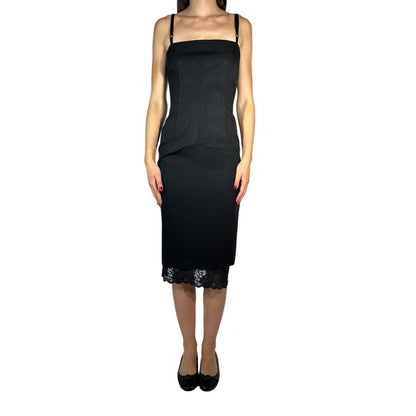 Dolce & Gabbana Lace Trim Slip Dress - Brandsamsara