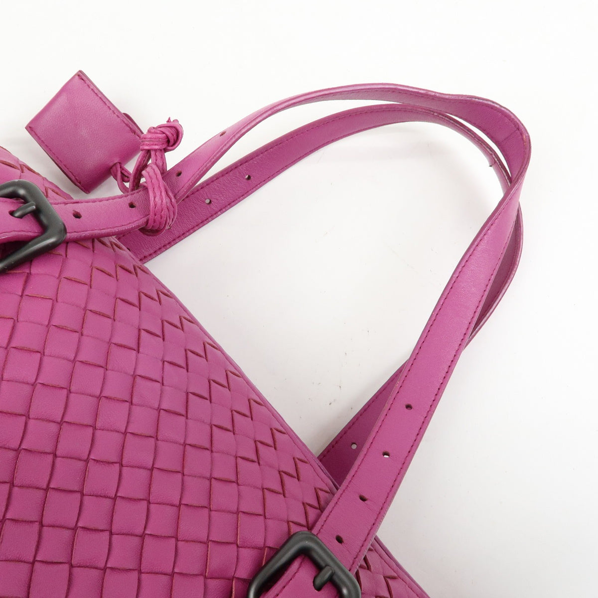 Bottega Veneta Boston Intrecciato Nappa, Pink, Leather, Handbag