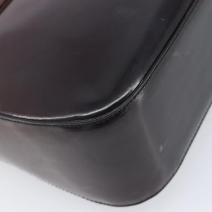 Prada Shoulder Leather, Burgundy, Patent Leather, Shoulder Bag
