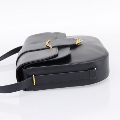 Cartier Sapphire Line Leather, Black, Leather, Shoulder Bag