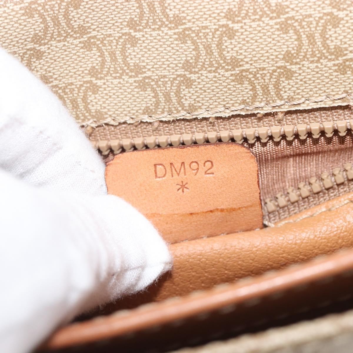 Celine Macadam Shoulder Canvas, Beige, Canvas, Crossbody Bag