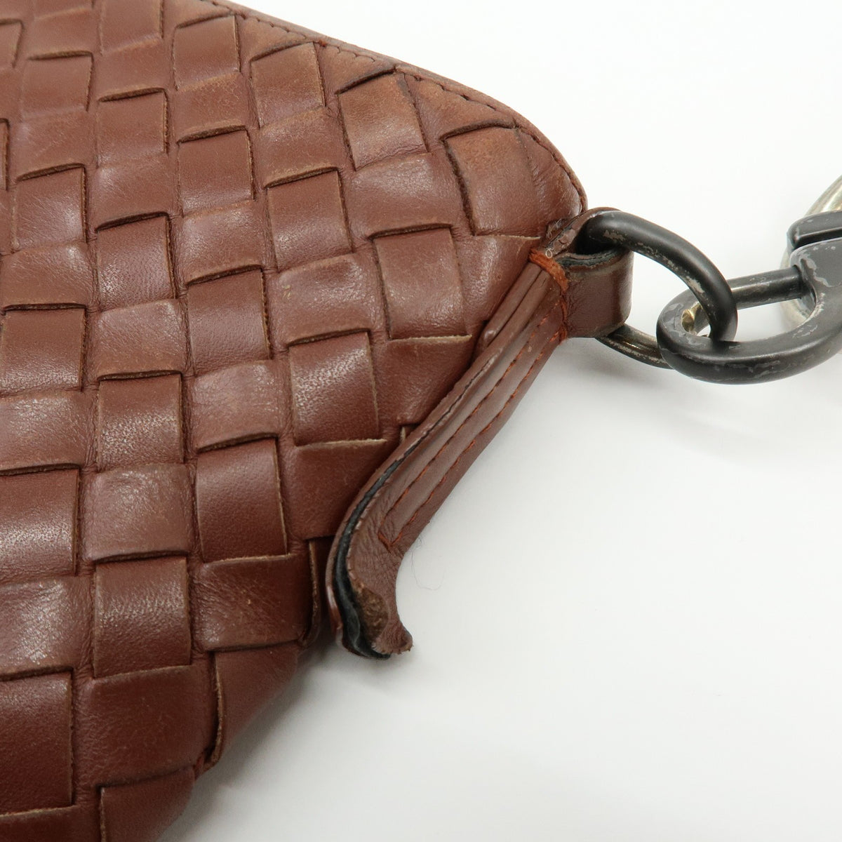 Bottega Veneta Flat Messenger Intrecciato Nappa, Brown, Leather, Handbag