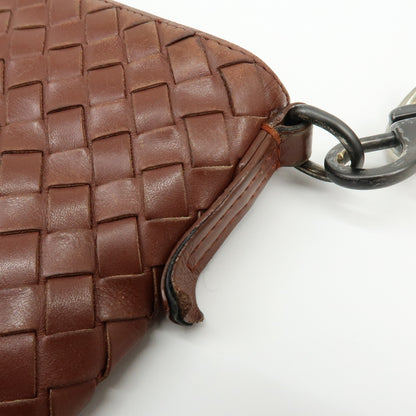 Bottega Veneta Flat Messenger Intrecciato Nappa, Brown, Leather, Handbag