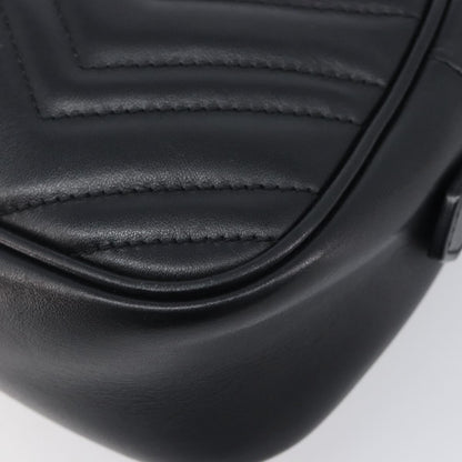 Gucci GG Marmont Matelasse Leather, Black, Leather, Shoulder Bag