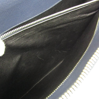 Prada Convertible Travel Saffiano Leather, Navy, Leather, Briefcase
