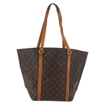 Louis Vuitton Shopping Sac Monogram Canvas, Brown, Canvas, Handbag