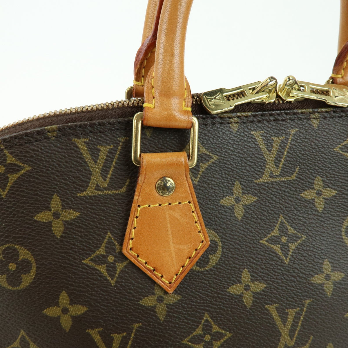 Louis Vuitton Alma Monogram Canvas, Brown, Canvas, Handbag