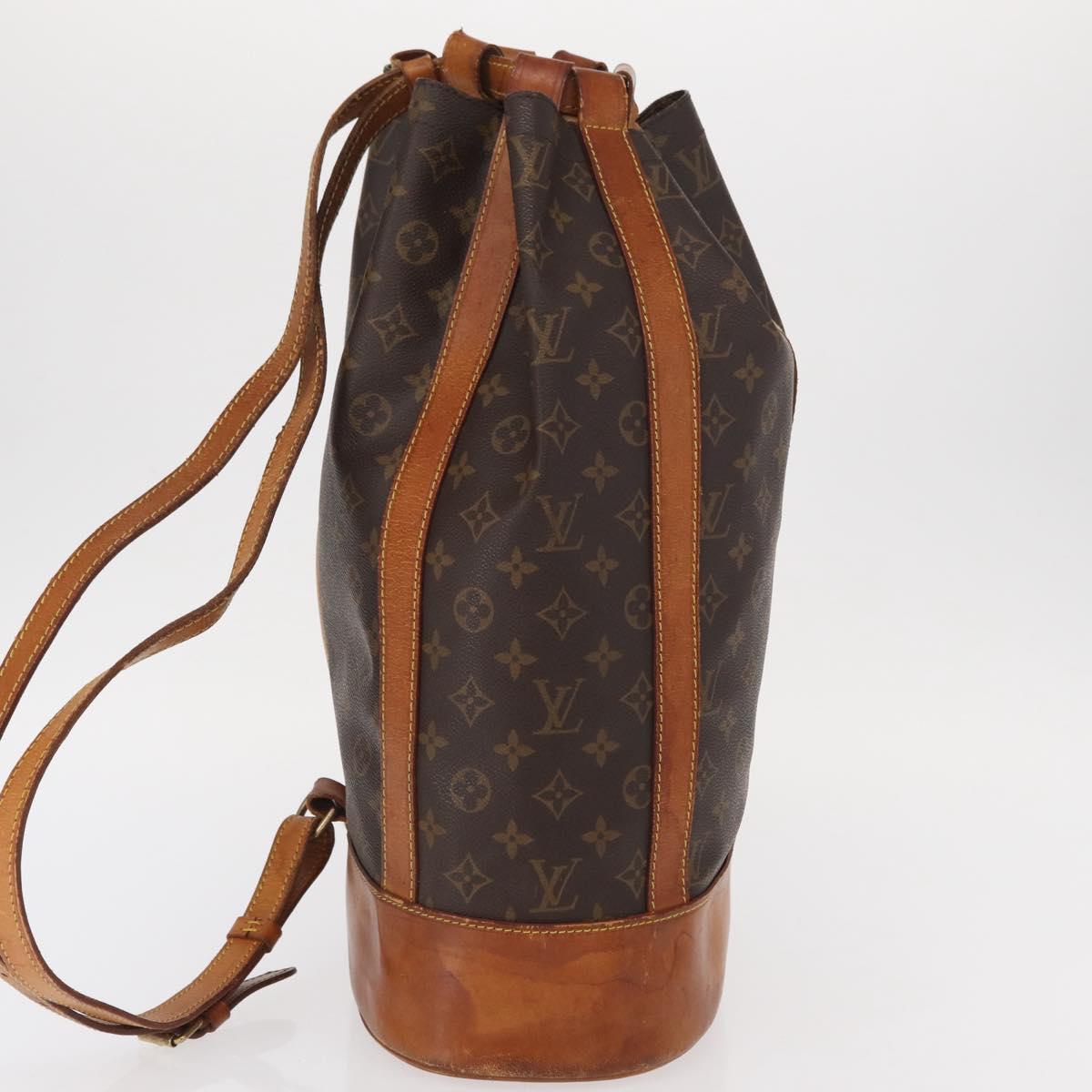 Louis Vuitton Randonnee Pochette Monogram Coated Canvas, BROWN, CANVAS, Handbag
