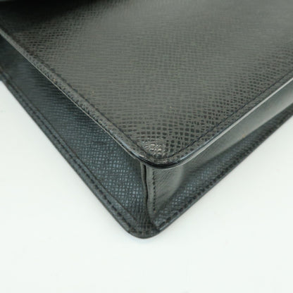 Louis Vuitton Selenga Pochette Taiga Leather, Gray, Leather, Clutch