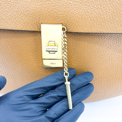 Chloe Drew Leather, Brown, Leather, Crossbody Bag