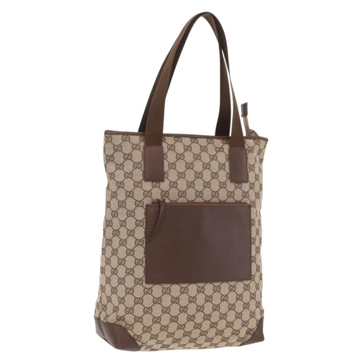 Gucci Convertible Zip GG Canvas, Beige, Canvas, Tote Bag