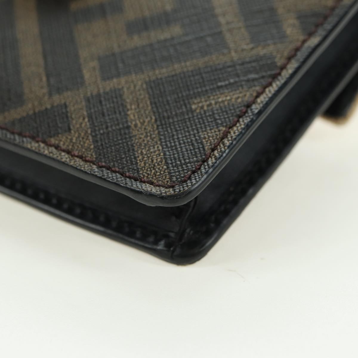 Fendi Baguette Zucca Canvas with Leather, Brown, Canvas, Crossbody Bag