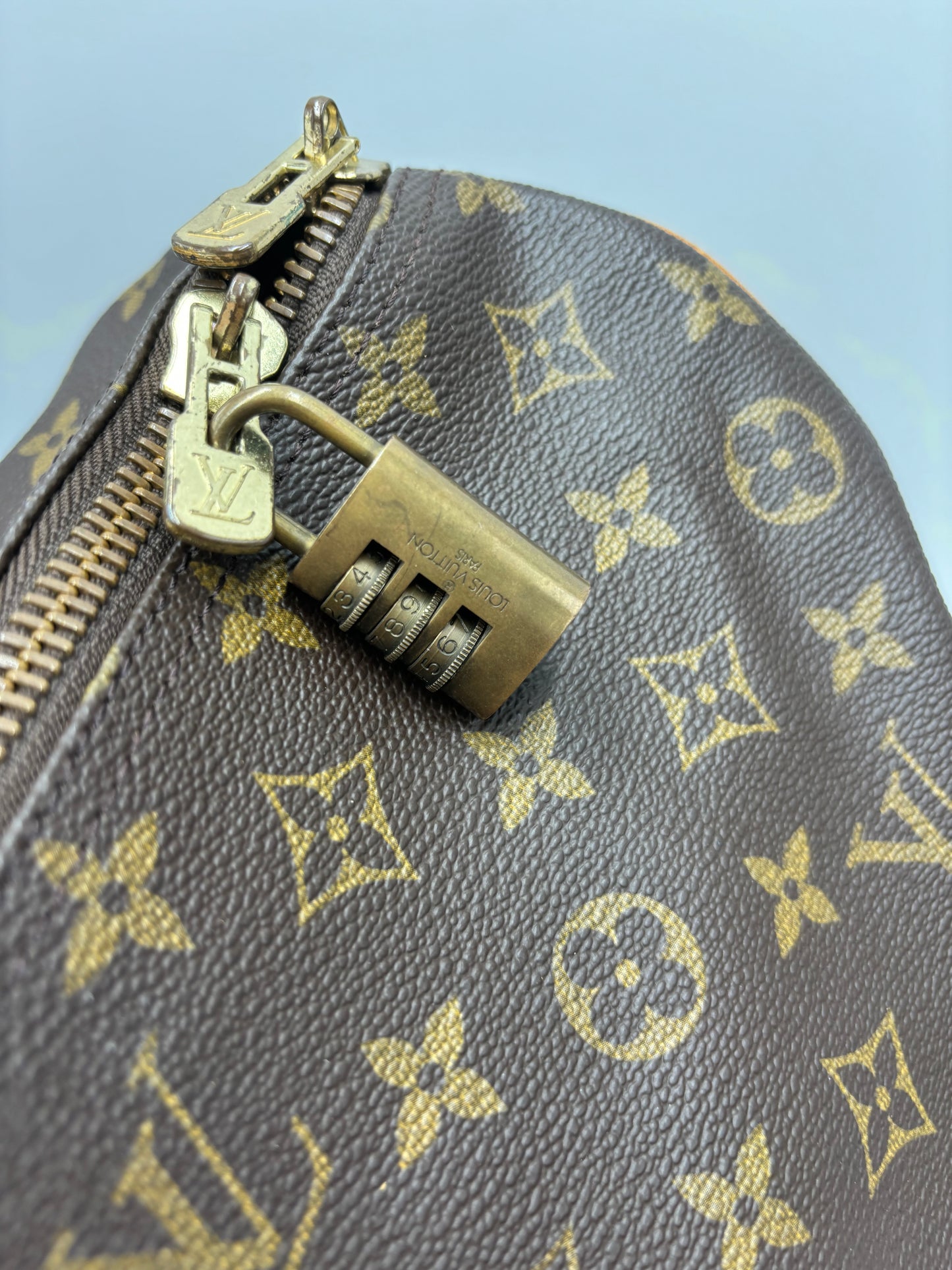 Louis Vuitton Keepall Monogram Canvas, Brown, Canvas, Travel Bag