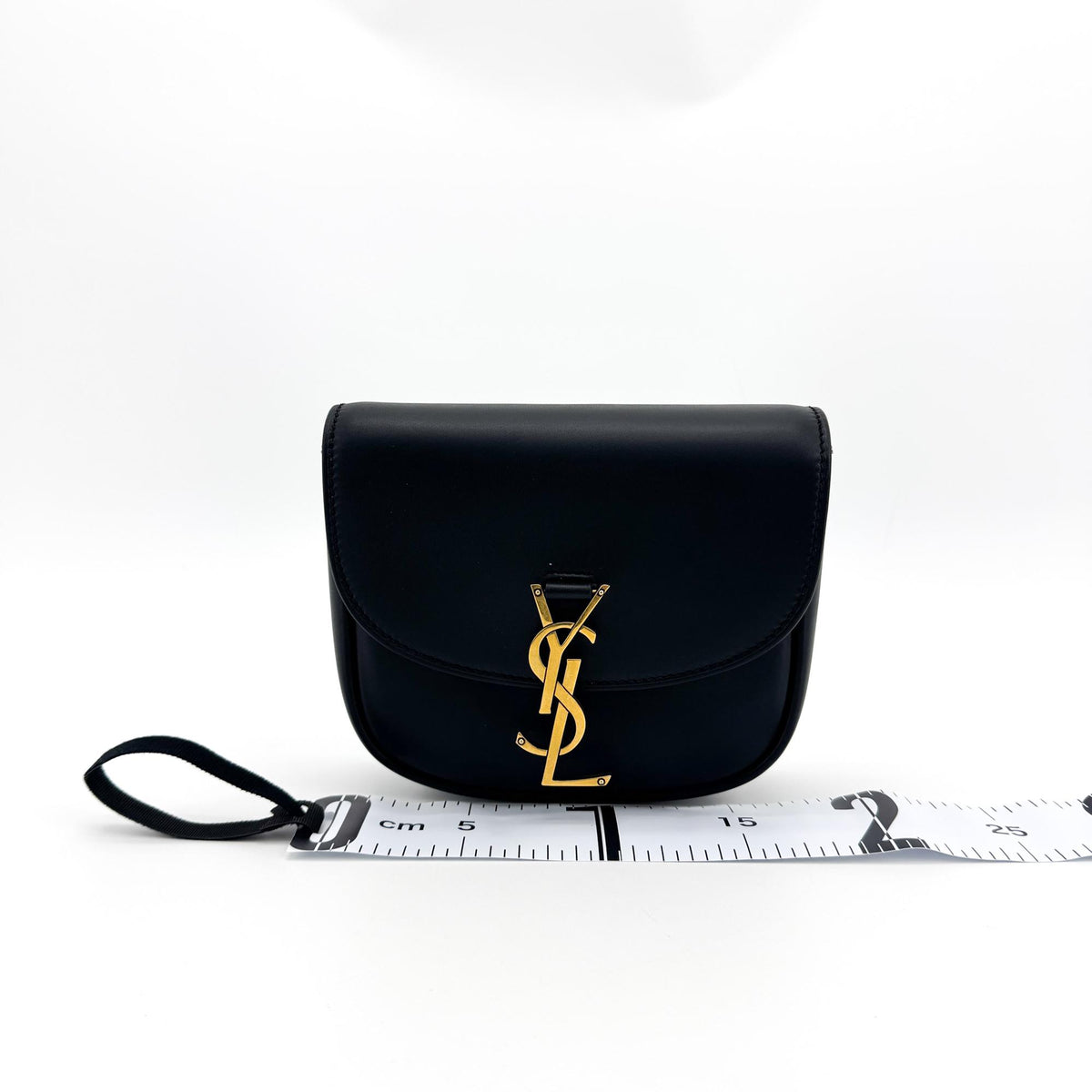 Saint Laurent Kaia Leather, Black, Leather, Shoulder Bag