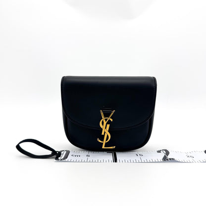 Saint Laurent Kaia Leather, Black, Leather, Shoulder Bag