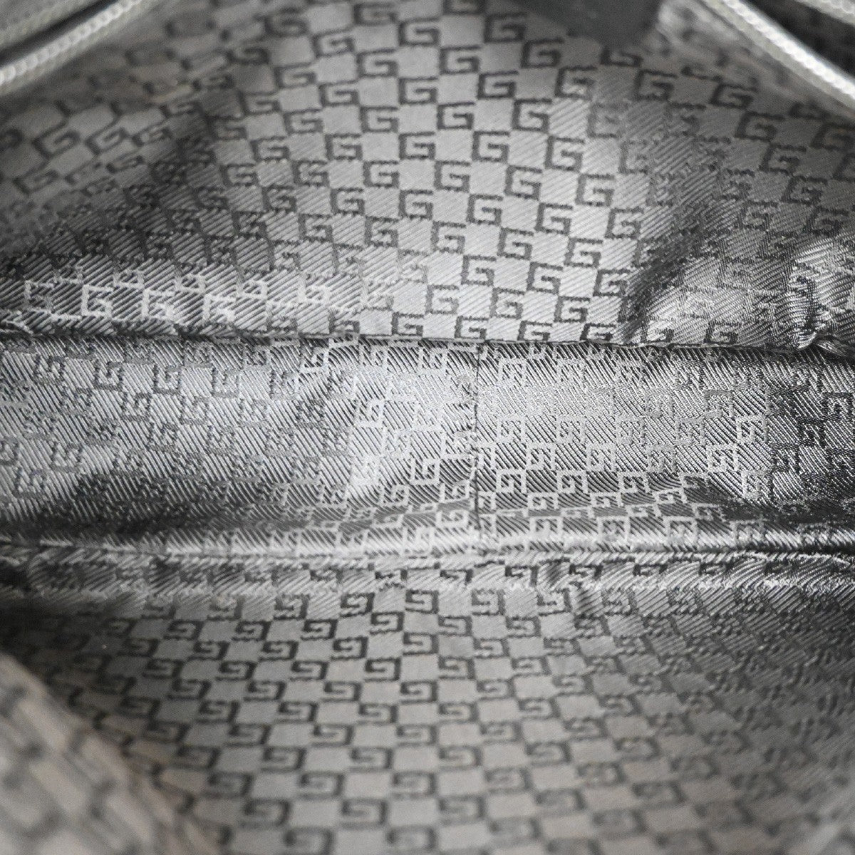 Gucci Vintage Hobo Canvas, Black, Canvas, Shoulder Bag